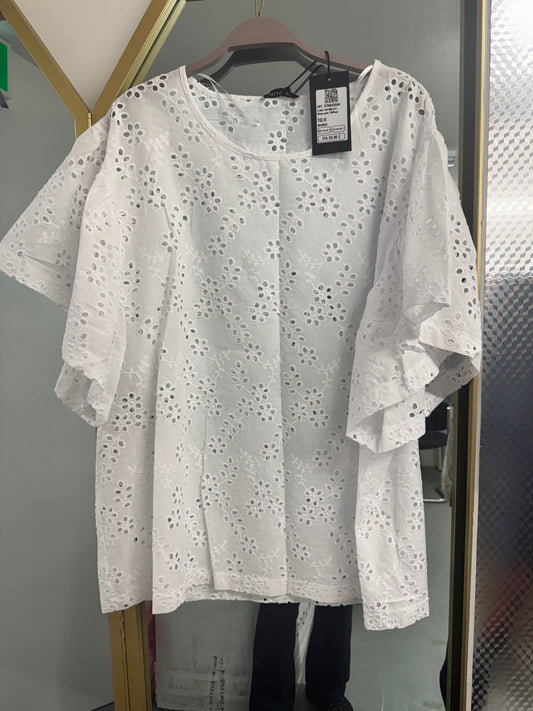Broderie Anglaise Cotton Blouse