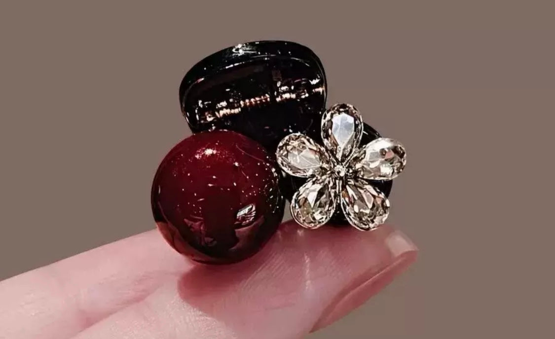 Mini Crystal Hair Claw Clip