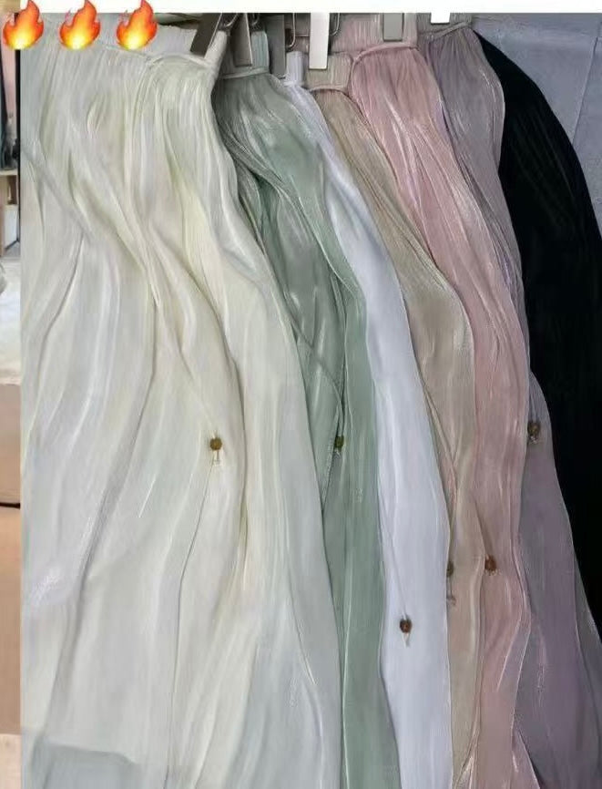 Flowing Pleated Maxi Skirt