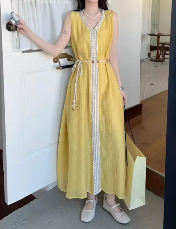 Boho Sleeveless Maxi Dress