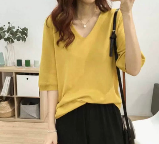V-Neck Relaxed Top