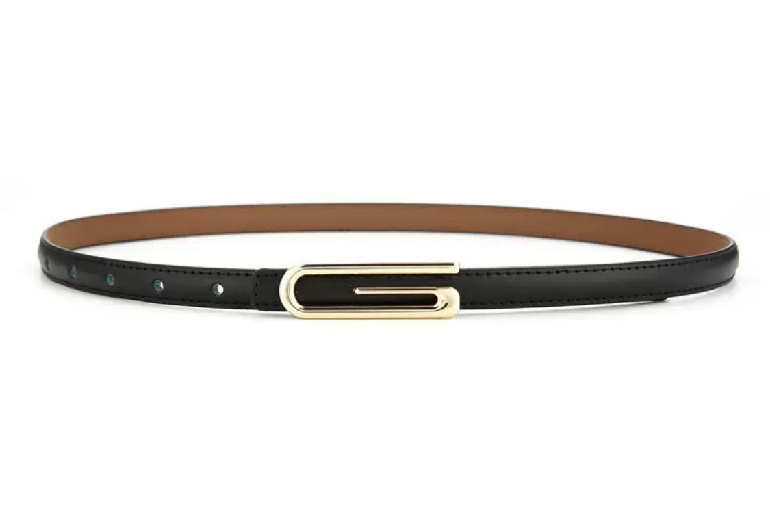 Slim Belt with Statement Buckle