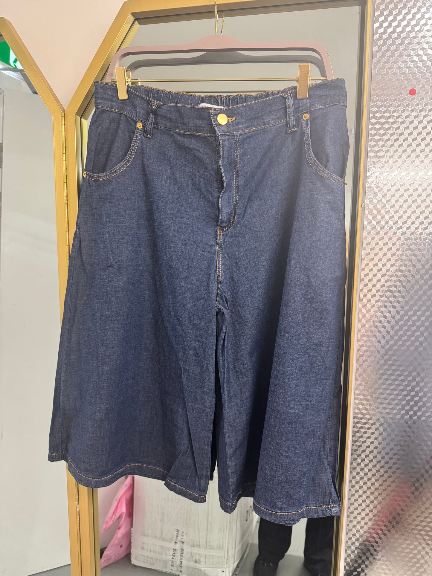 Chambray Wide Leg Culottes