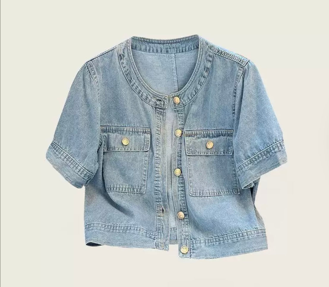 Short Sleeve Denim Jacket