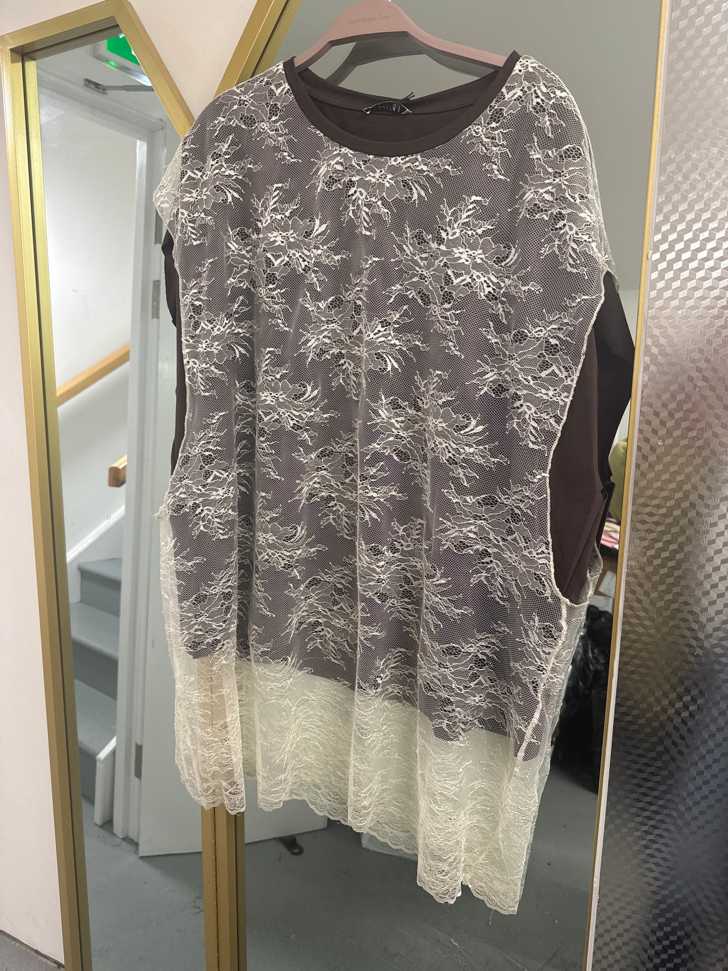 Layered Lace Detail Tunic Top