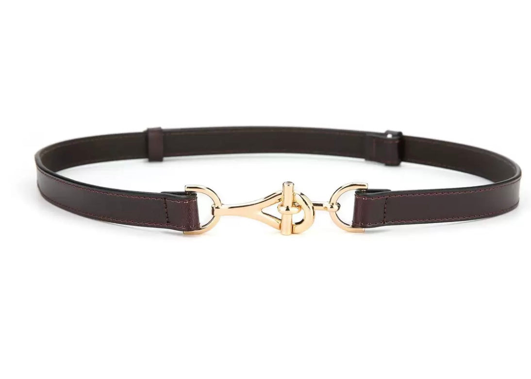 Minimal Belt with Gold Hardware