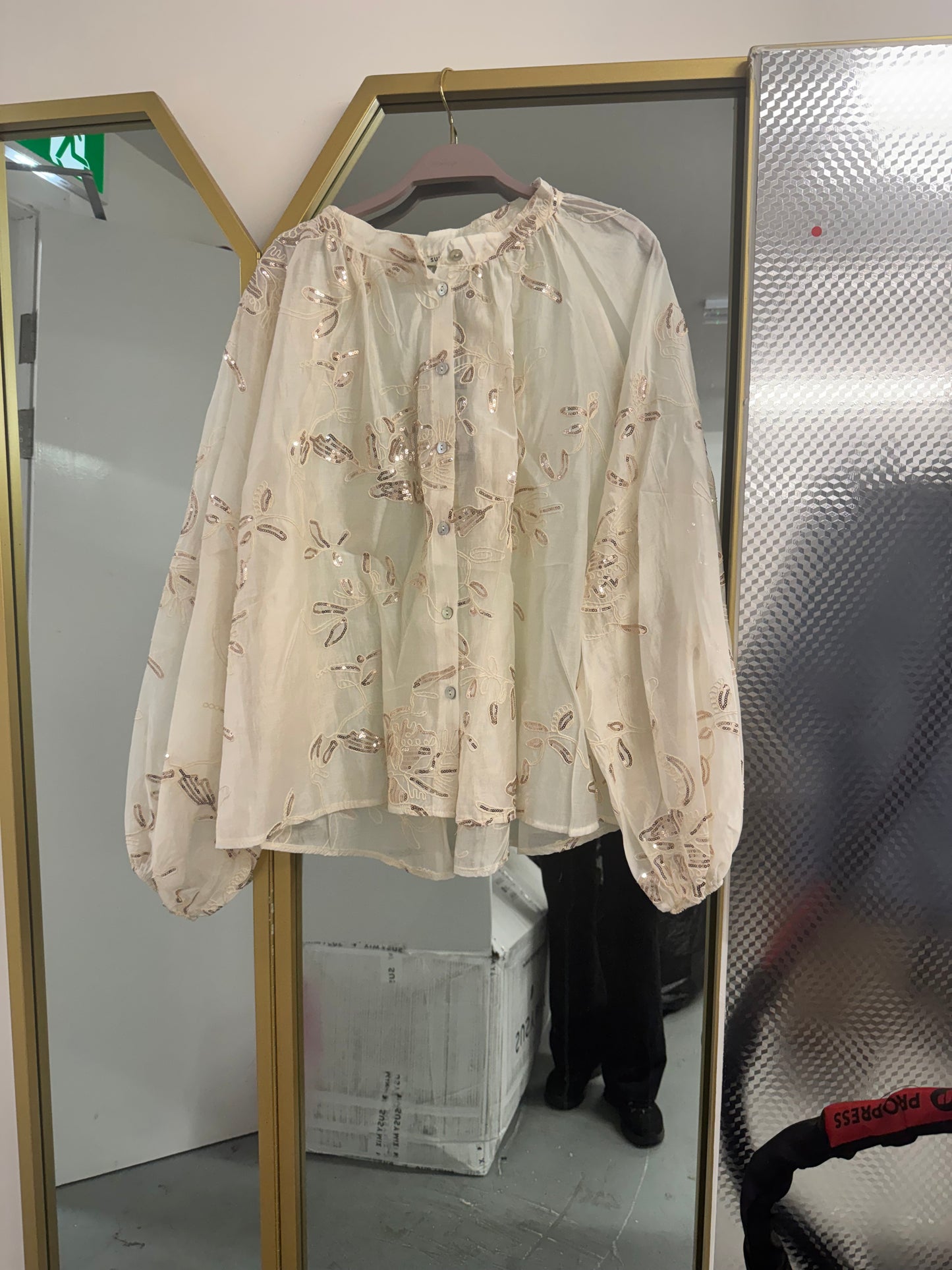 Sequin Embroidered Blouse