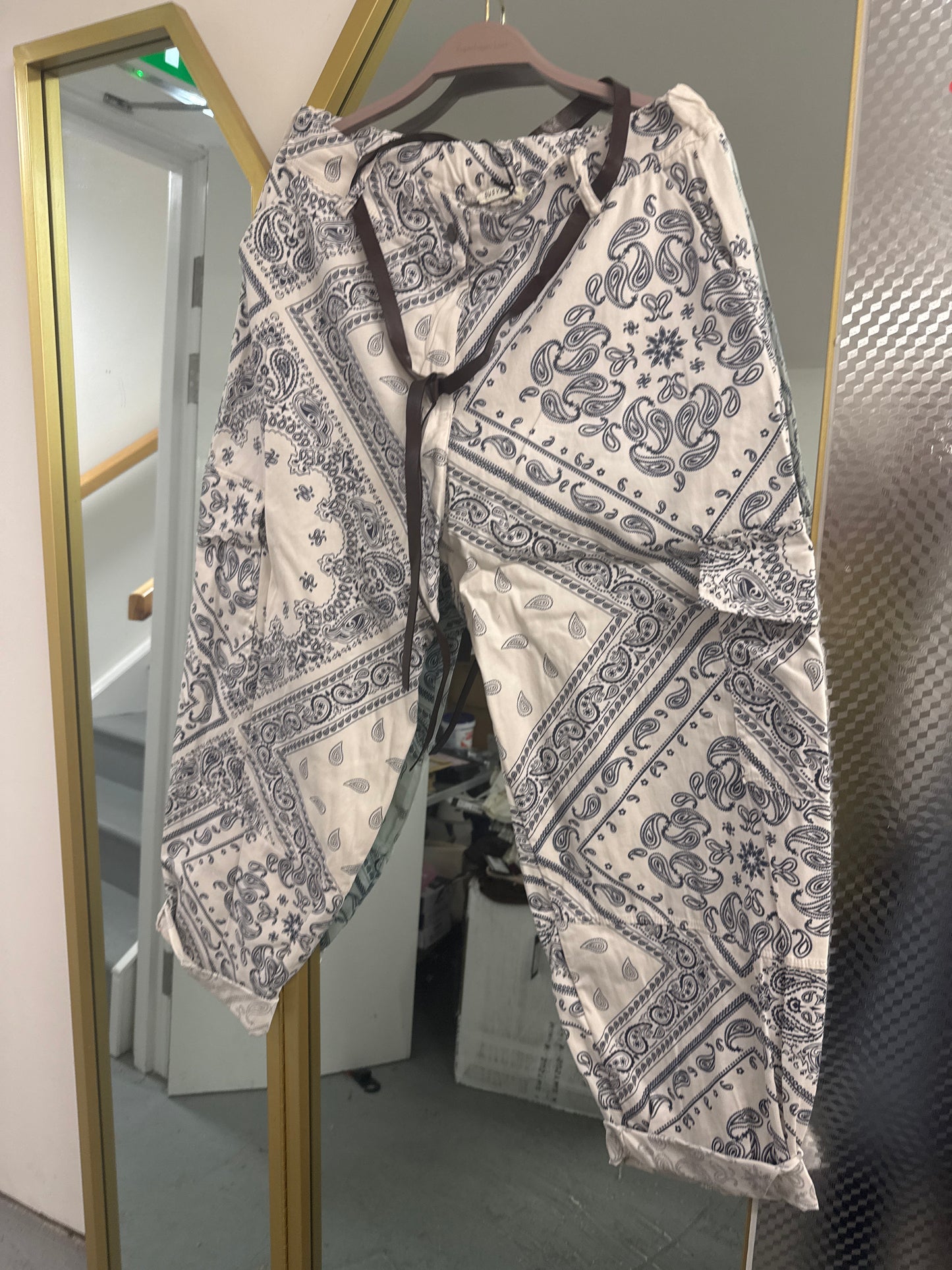 Paisley Print Relaxed Trousers