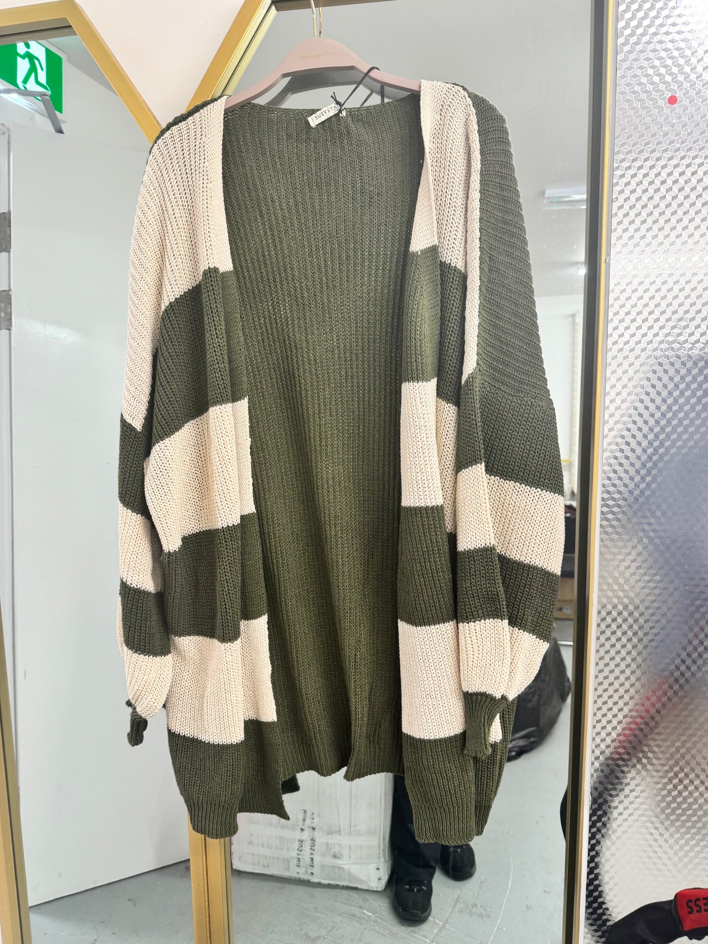 Oversized Stripe Cardigan