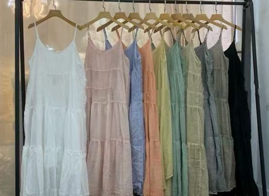 Soft Linen Summer Dress, Cardigan