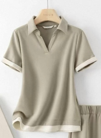 Soft Polo Knit Top