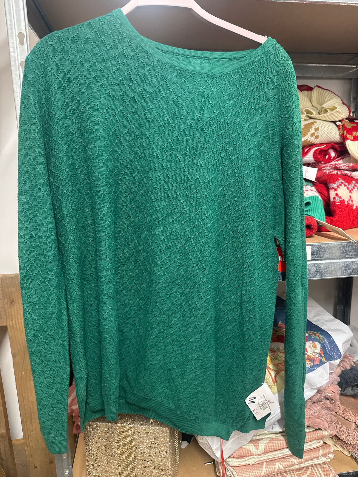 Cotton Textured Knit Sweater