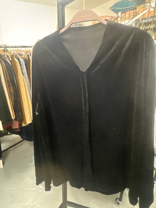Velvet Button Blouse