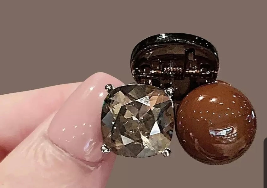 Mini Crystal Hair Claw Clip