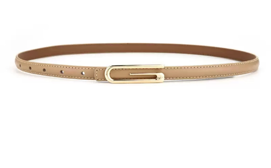 Slim Belt with Statement Buckle