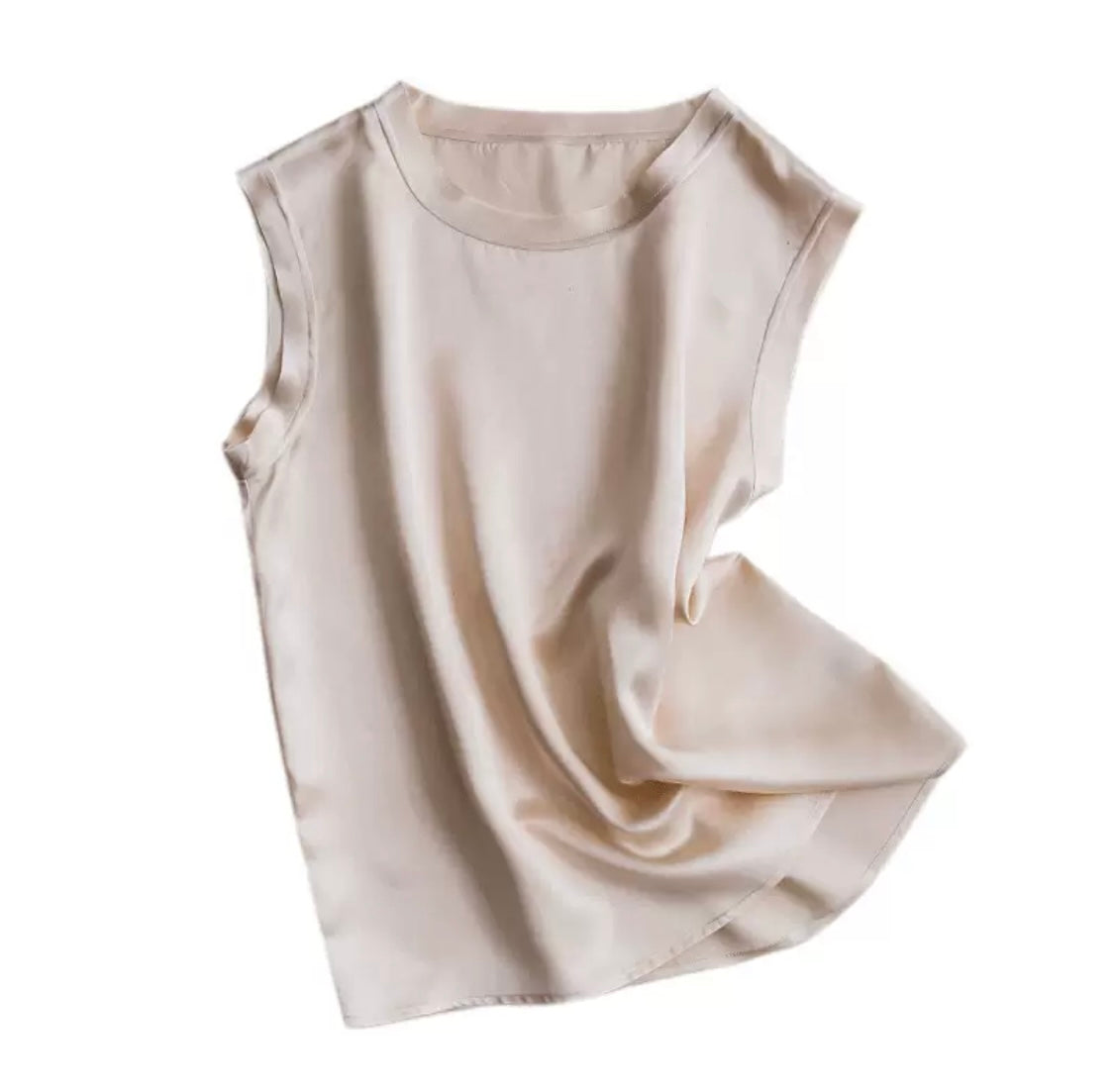 Mulberry silk Minimal Sleeveless Top