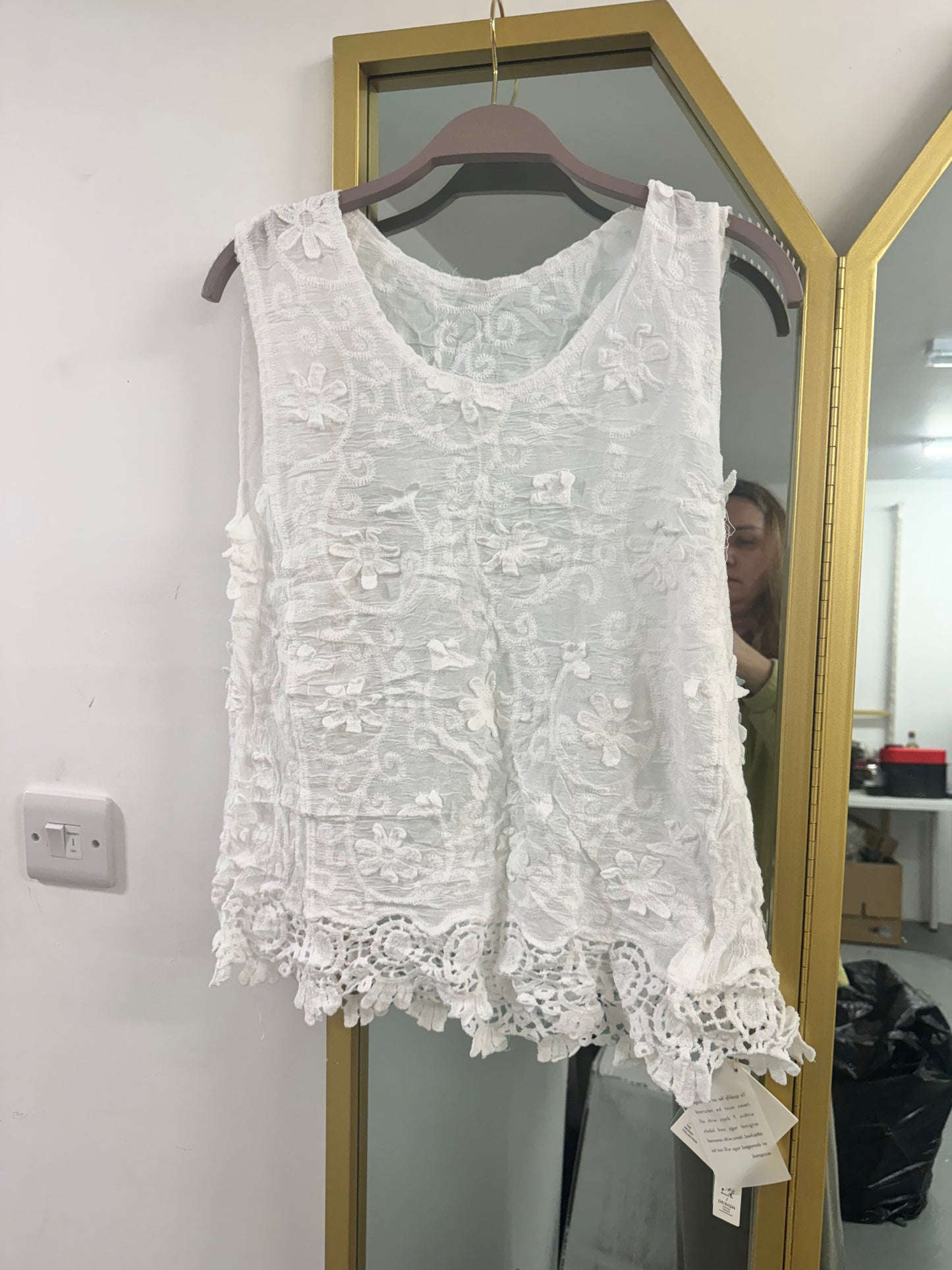 Embroidered Floral Boho Top