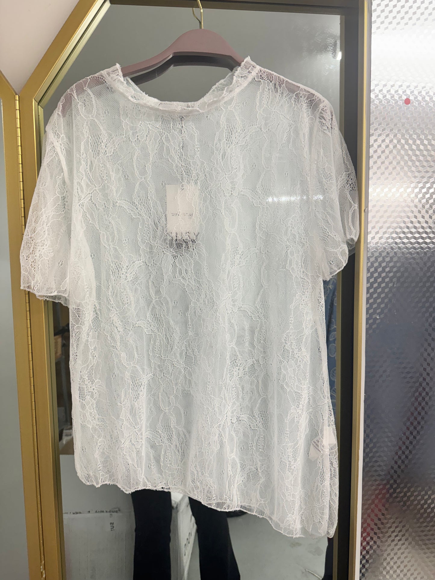 Lace Overlay Top