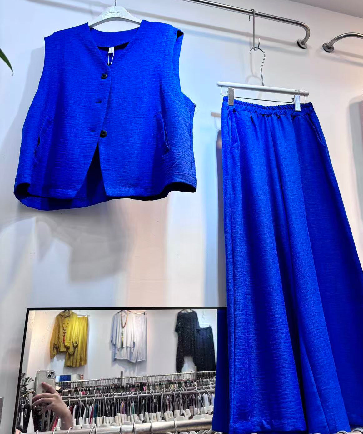 Electric Blue Textured Co-Ord Set
