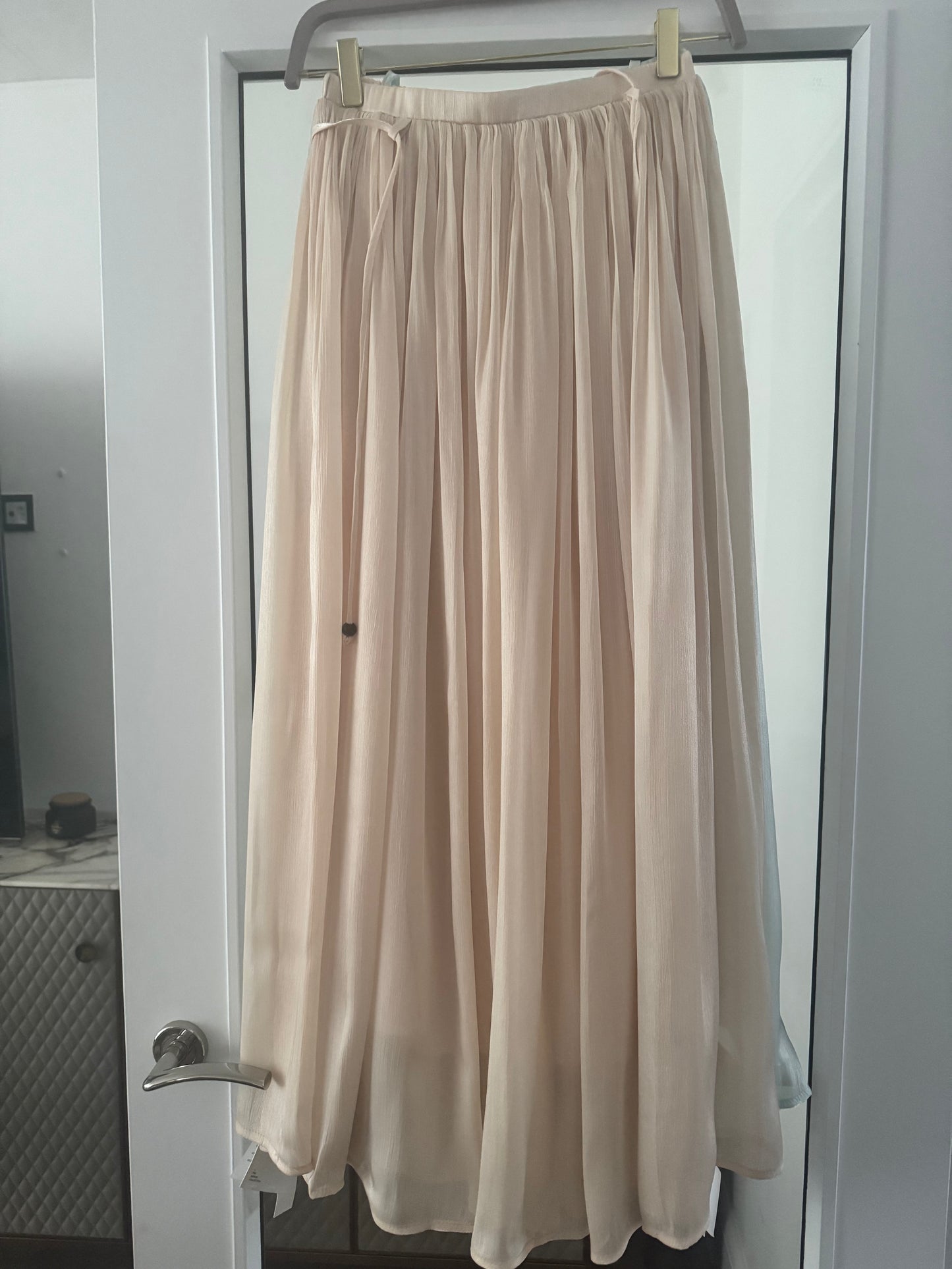 Flowing Pleated Maxi Skirt