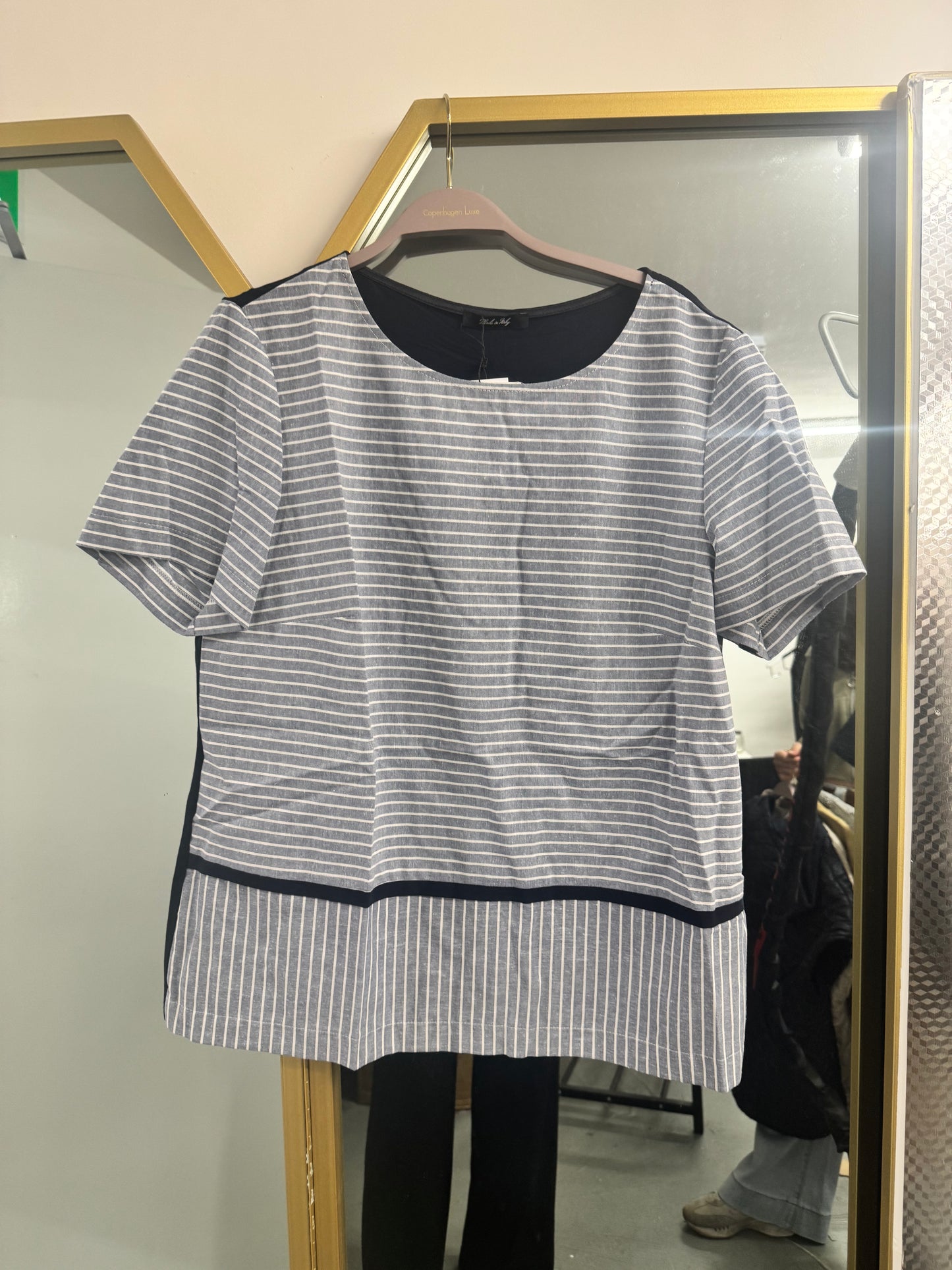 Blue Stripe Layered Top