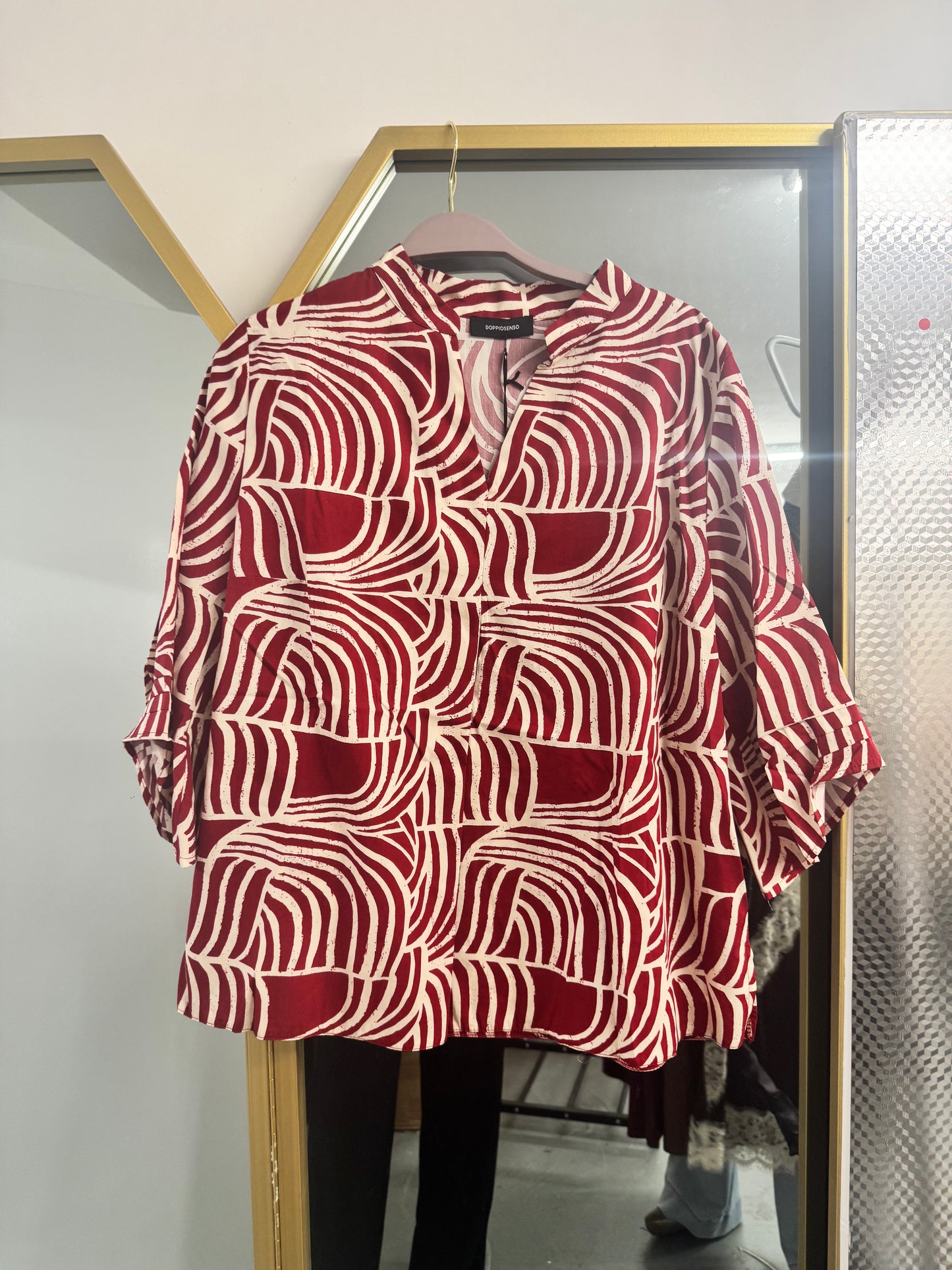 Doppiosenso Abstract Print Blouse