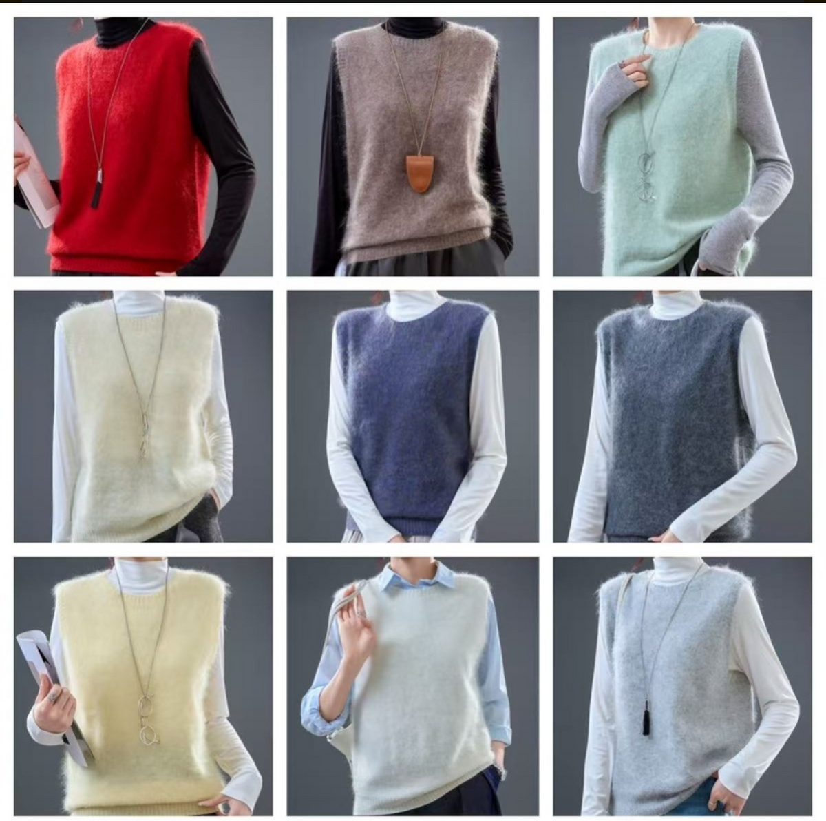 Luxury Merino Wool, Cashmere & Silk Knitted Vest