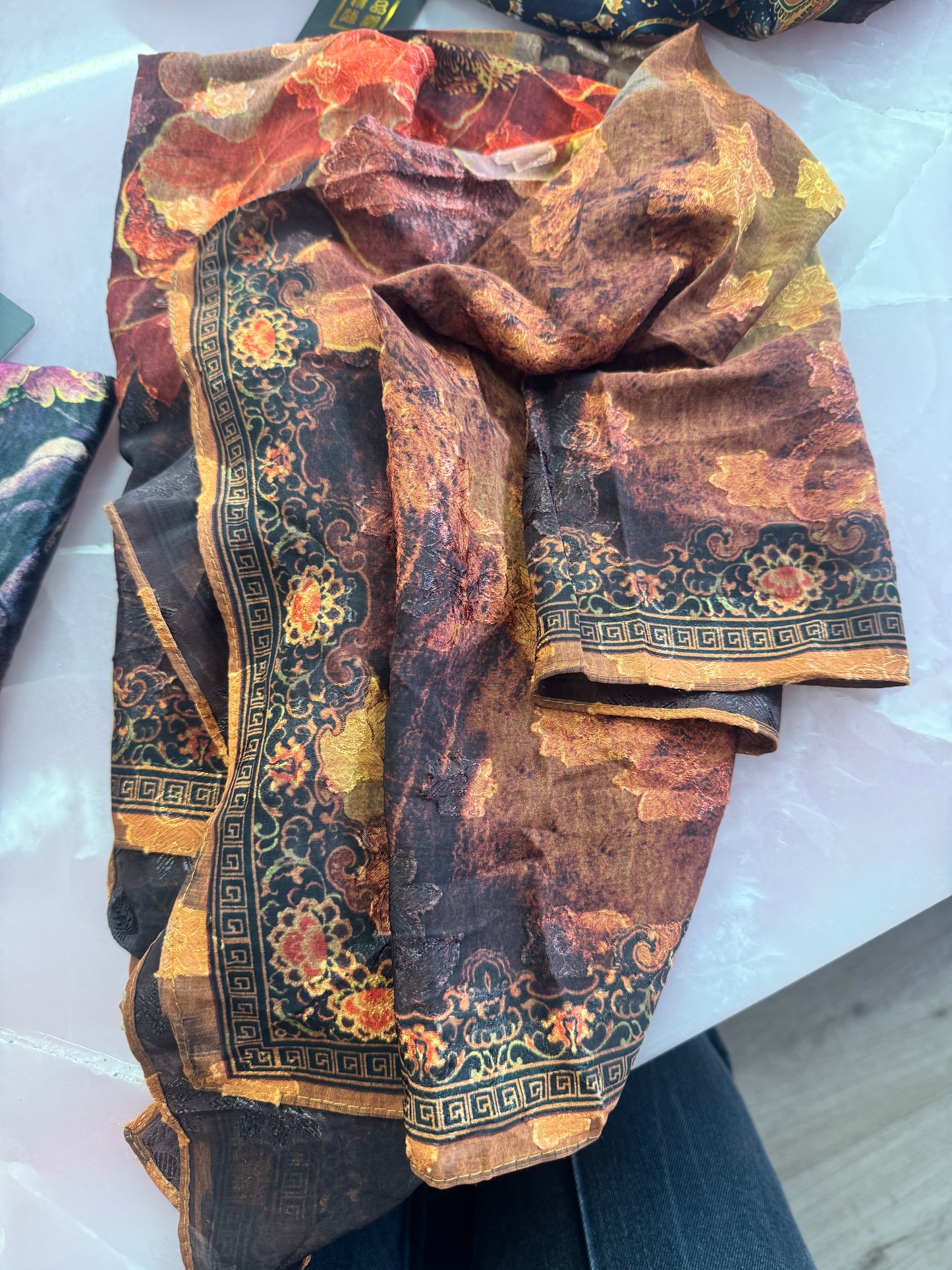Elegant Printed Scarf – Floral & Paisley Designs