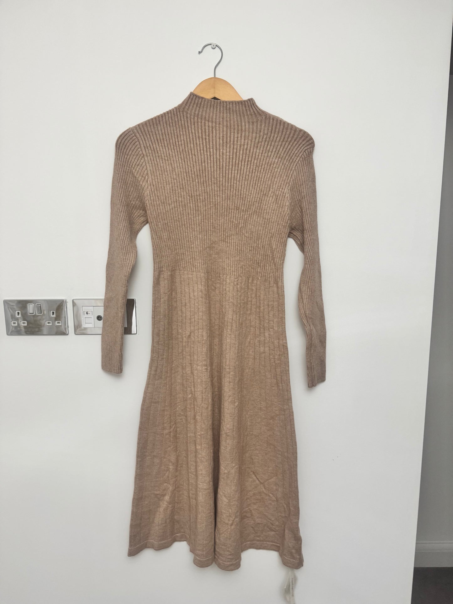 Women’s Ribbed Knit Fit & Flare Midi Dress