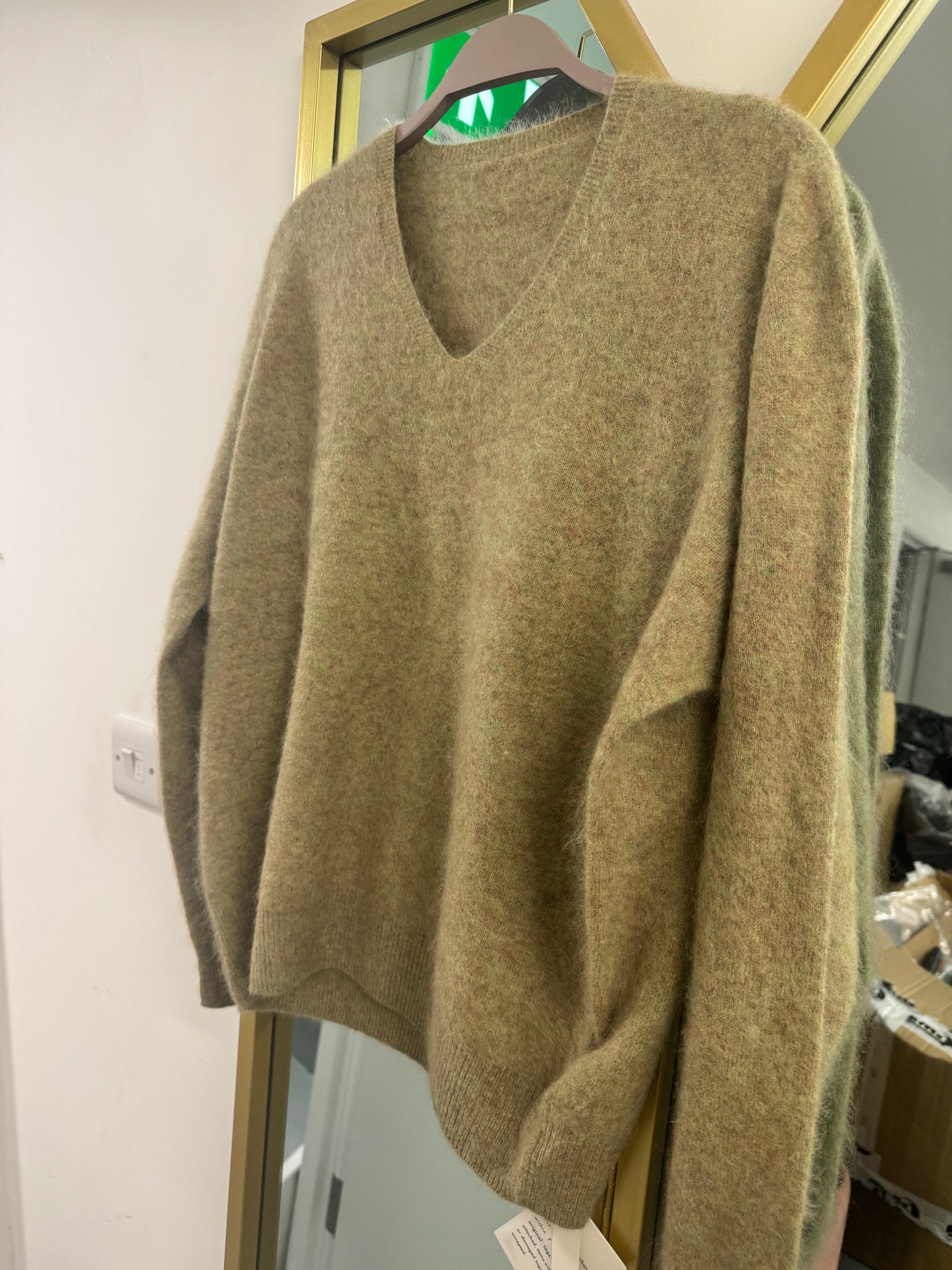 Luxury Merino Wool, Cashmere & Silk V-Neck Jumper