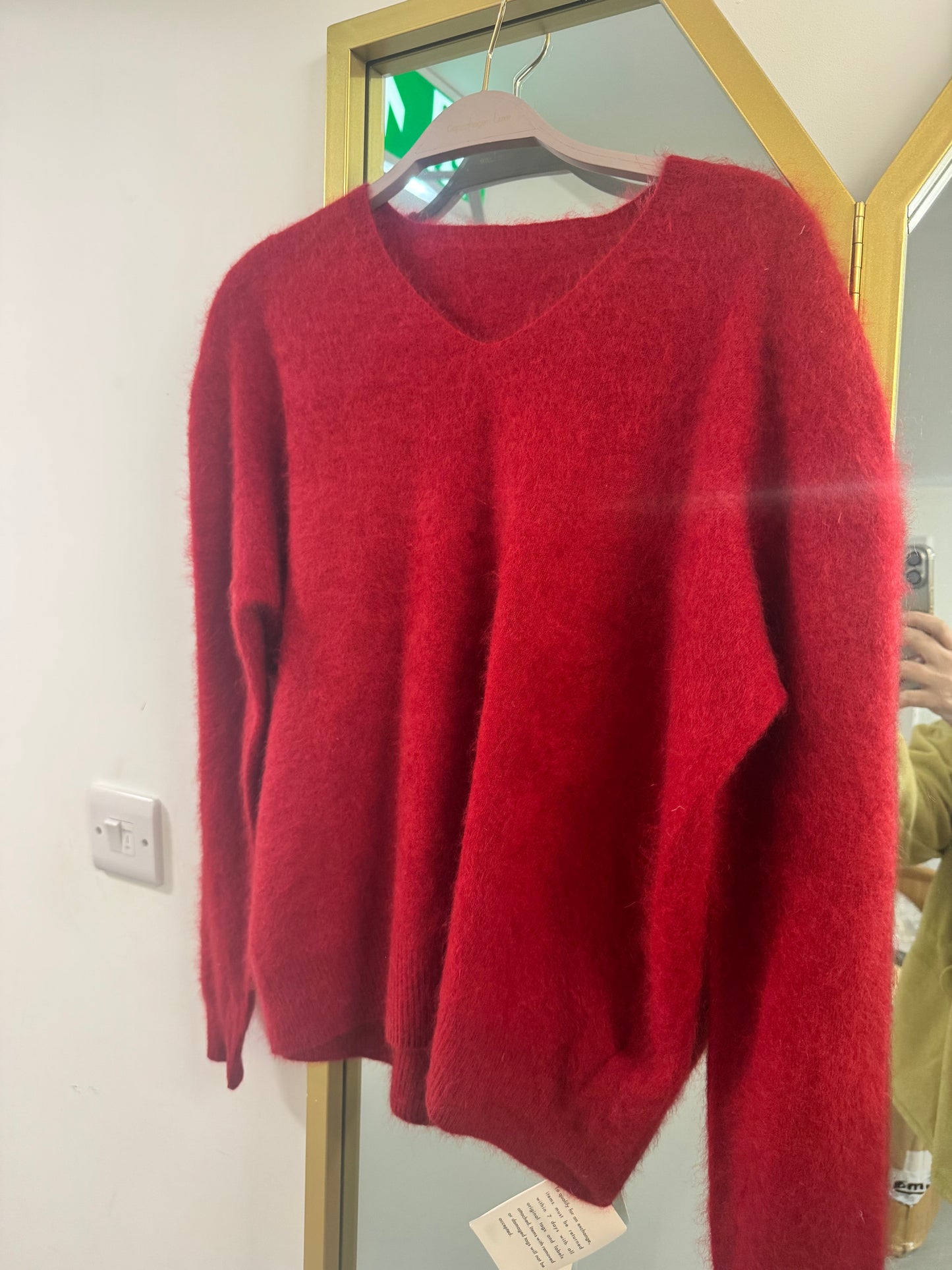 Luxury Merino Wool, Cashmere & Silk V-Neck Jumper