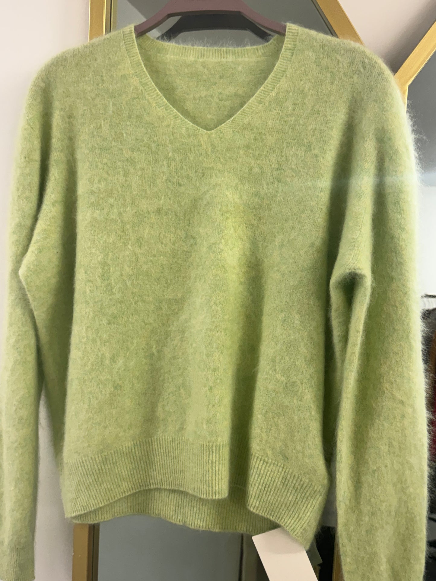 Luxury Merino Wool, Cashmere & Silk V-Neck Jumper