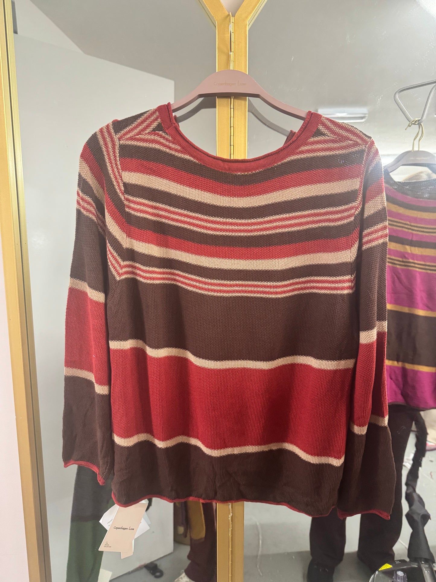 Women's Colour Block Striped Knit Jumper