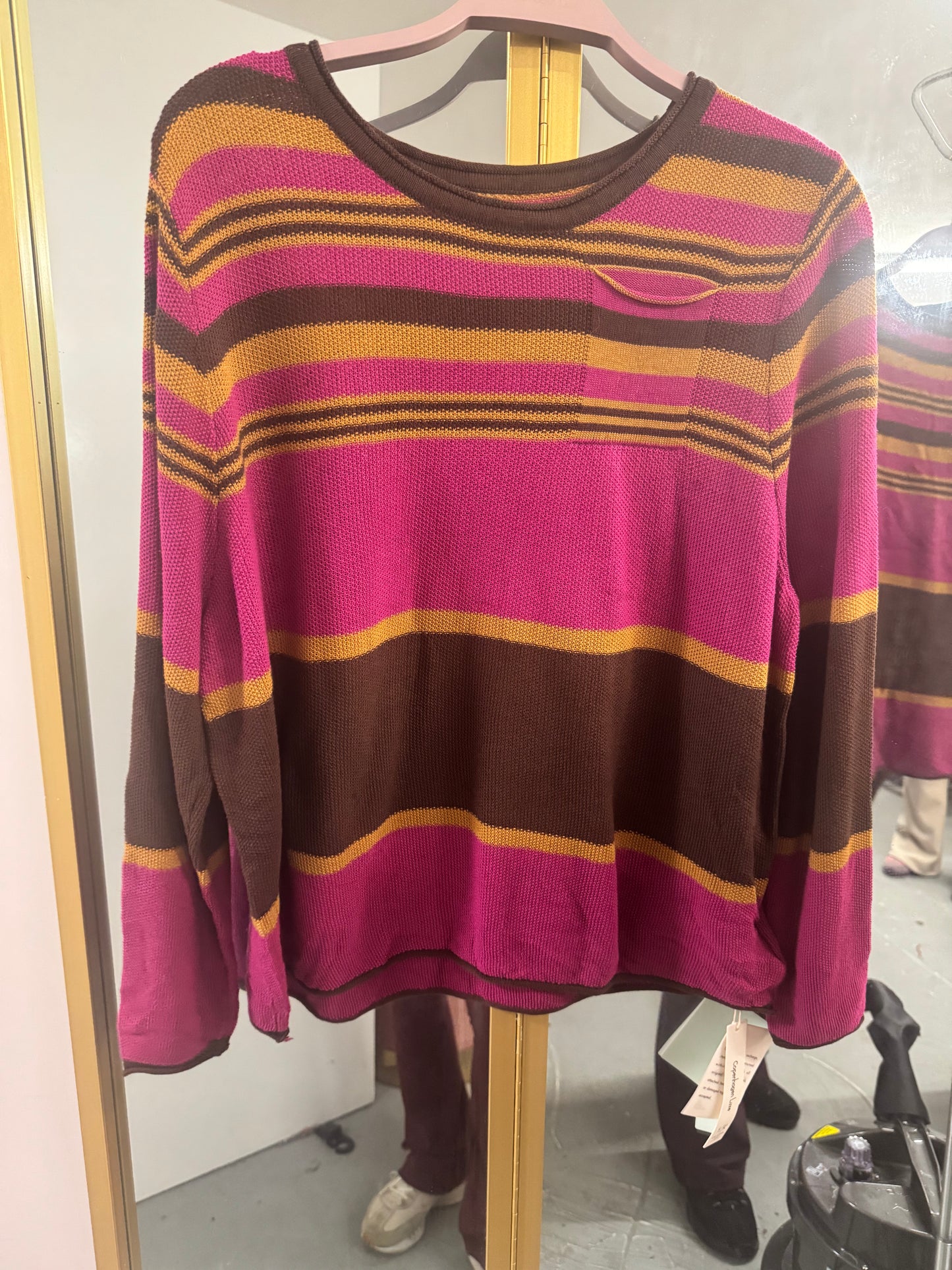 Women's Colour Block Striped Knit Jumper