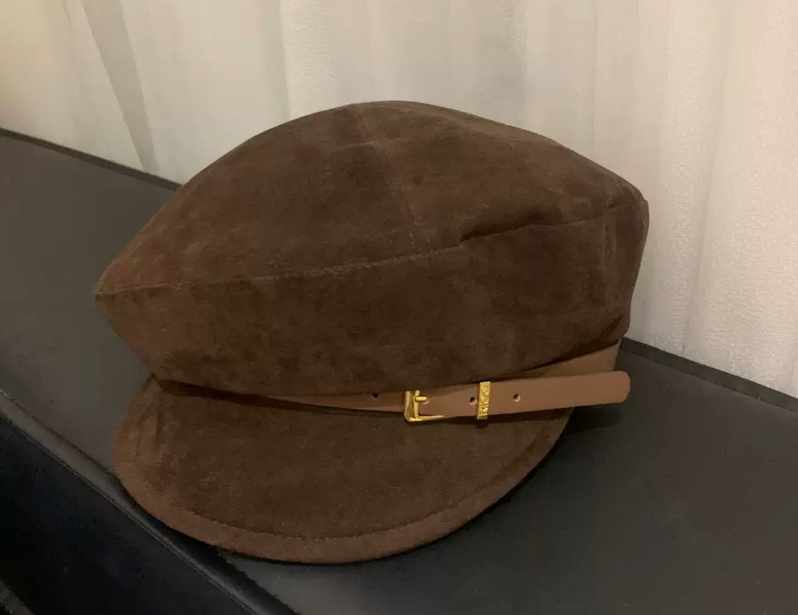 Women’s Suede-Effect Baker Boy Cap