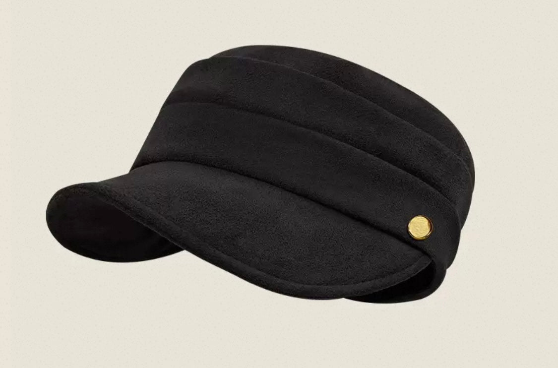 Women’s Suede-Look Military Style Cap