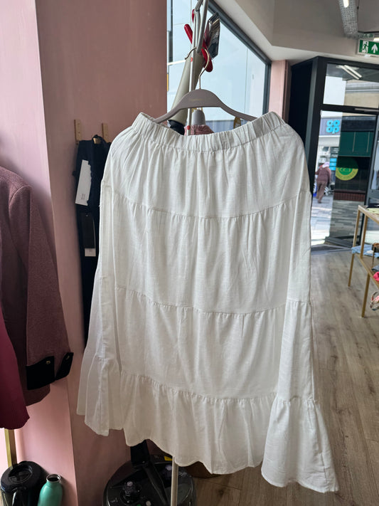 Cotton Tiered Skirt
