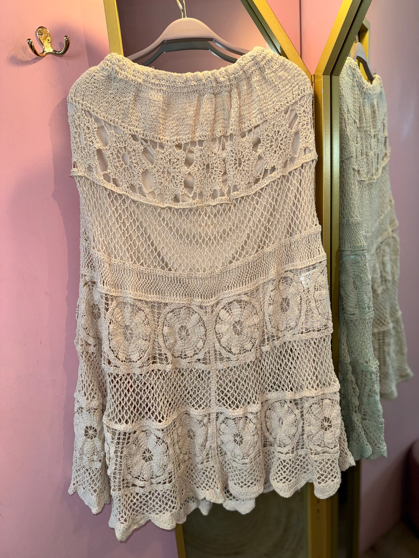 Crochet cotton Lace Boho Skirt