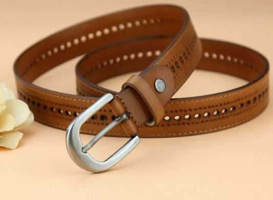 Vintage Cutout Leather Belt