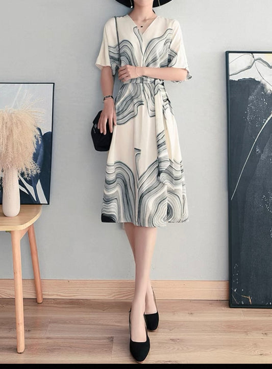 Marble Stream Day Dress