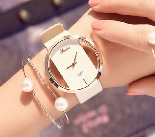 Dalas Pearl-Inspired Watch – Rose Gold & White