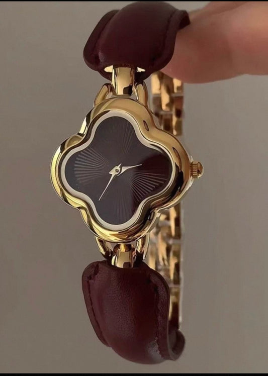 Gold Clover Watch
