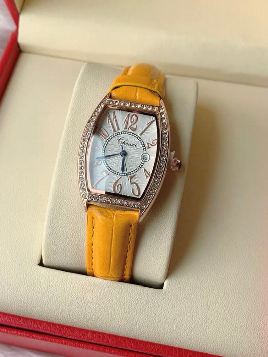 Yellow Leather Watch