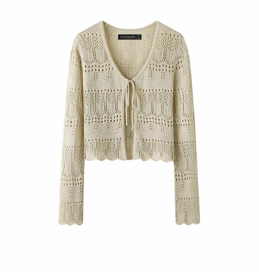 Crochet Cream Cardigan
