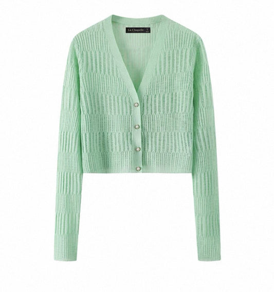 Mint Green Knit Cardigan