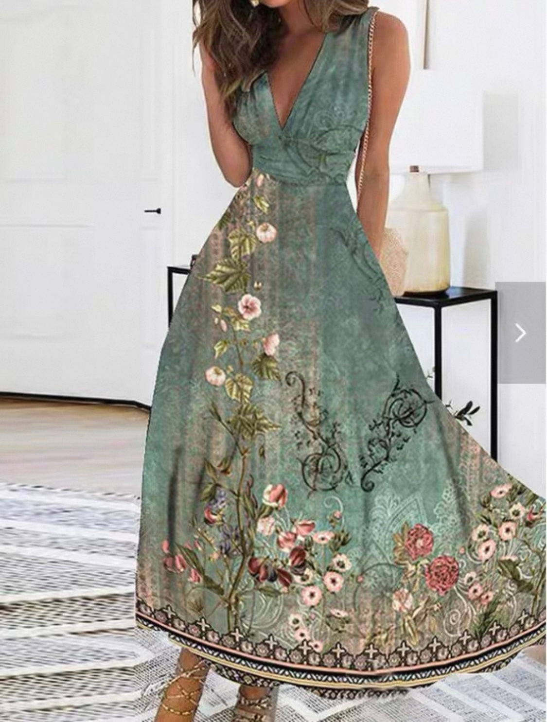 Vintage Floral Maxi Dress