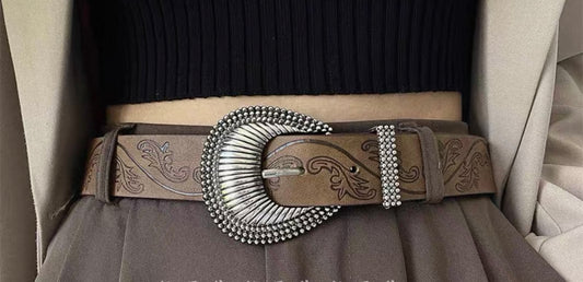 Western Style Leather Belt