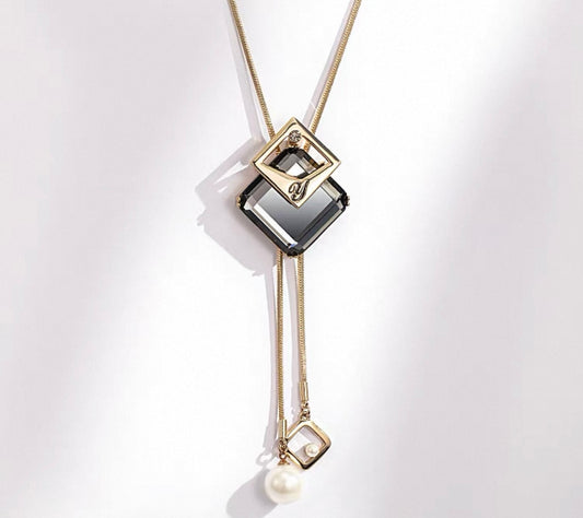 Geometric Lariat Necklace