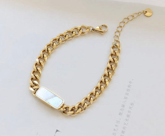 Accent Bracelet titanium steel gold plated