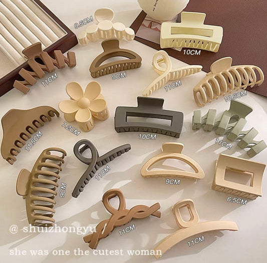 Minimalist Matte Hair Claws – Various Styles